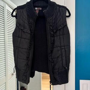 Black Knit Sweater with Textured Design